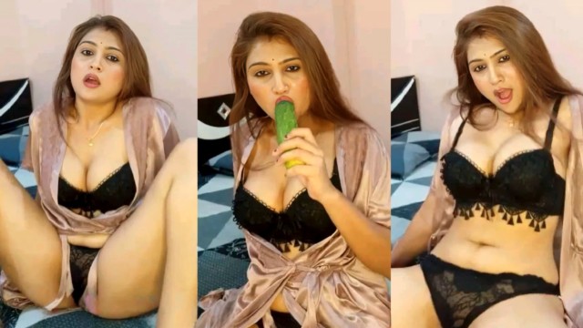 Hiral Radadiya Playing With Dildo Black Dress Full Video